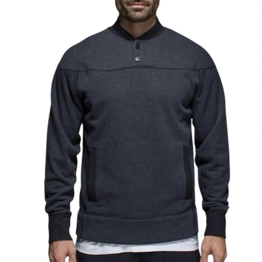 Lululemon Revolve Henley Cotton Fleece Athletic Outdoor Sweatshirt Men’s Large